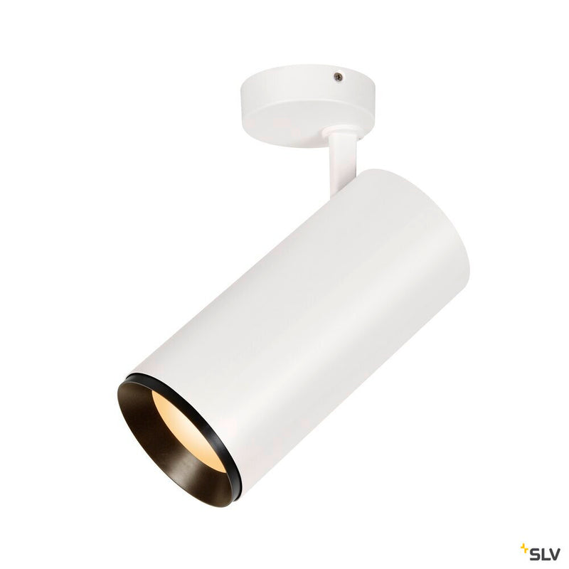 SLV 1006094 NUMINOS® XL CL, PHASE, Surface-mounted ceiling light, 3000 K, 28 Watt, trailing edge, 60°, matt white / matt black