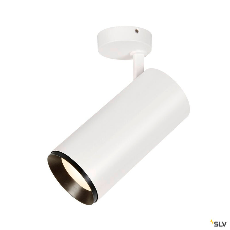 SLV 1006098 NUMINOS® XL CL, PHASE, Surface-mounted ceiling light, 4000 K, 28 Watt, trailing edge, 24°, matt white / matt black