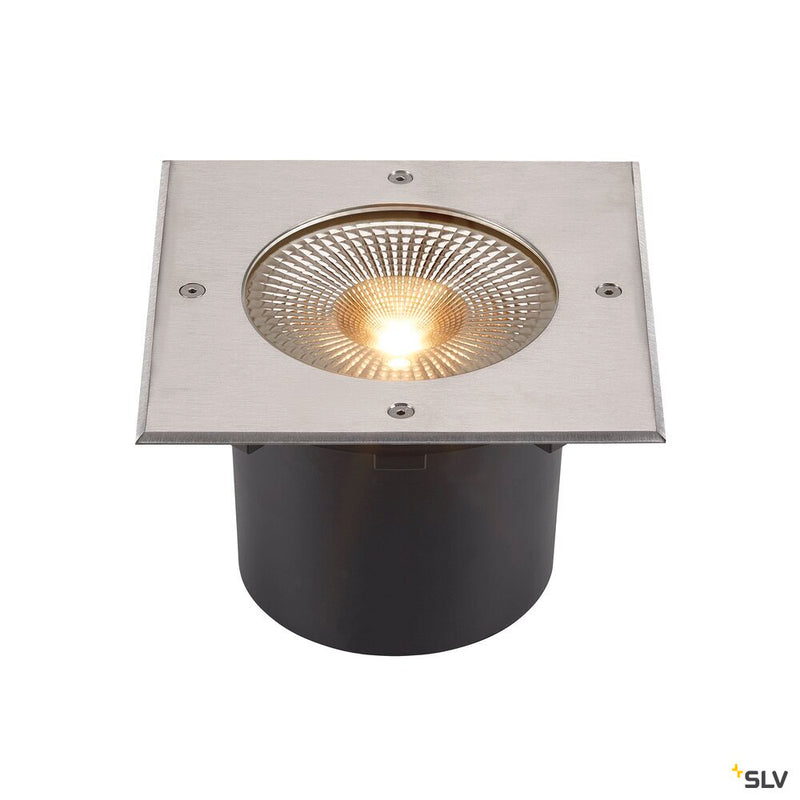 SLV 1006105 ROCCI 200 EL square, stainless steel in-ground light 16 W 3000 K 120°