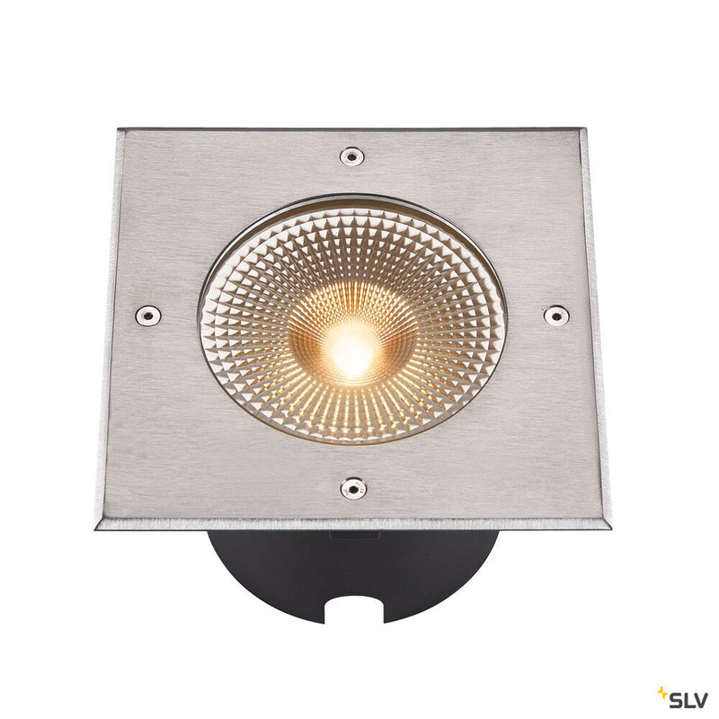 SLV 1006105 ROCCI 200 EL square, stainless steel in-ground light 16 W 3000 K 120°