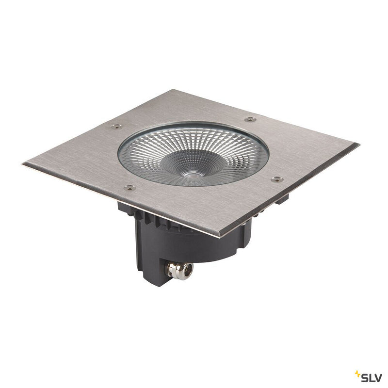 SLV 1006105 ROCCI 200 EL square, stainless steel in-ground light 16 W 3000 K 120°