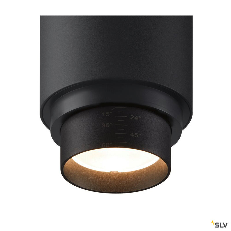 SLV 1006116 NUMINOS® ZOOM M DALI, black 3-phase spot, 20 W 3000 K 15-60°