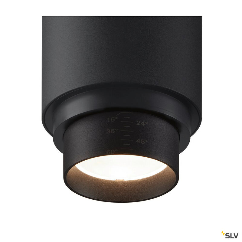 SLV 1006118 NUMINOS® ZOOM M DALI, black 3-phase spot, 20 W 4000 K 15-60°