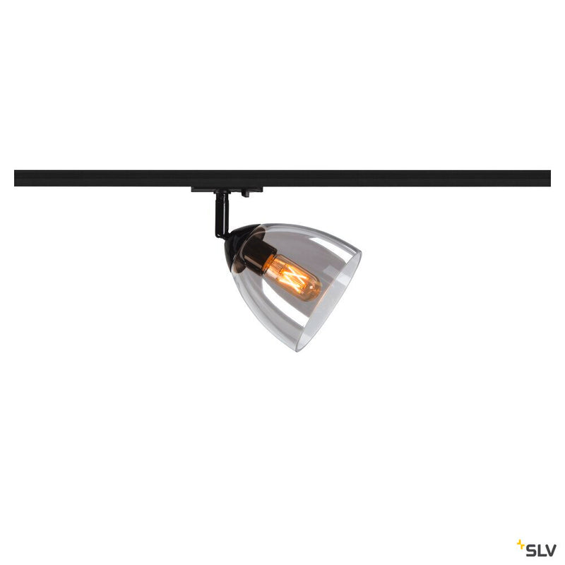 SLV 1006155 PARA CONE GL GU10, black / transparent 1-phase spot