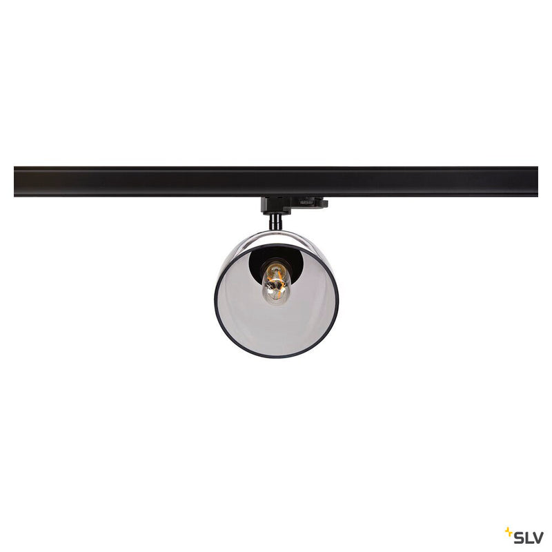 SLV 1006157 PARA CONE GL GU10, black / transparent 3-phase spot