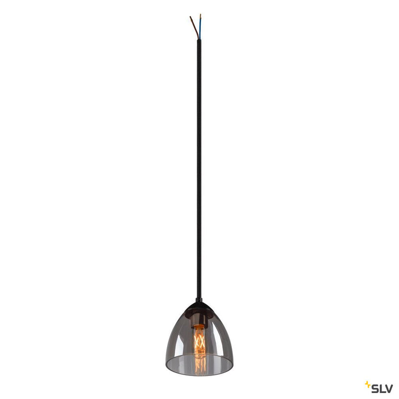 SLV 1006159 PARA CONE GL GU10, black / transparent pendant light