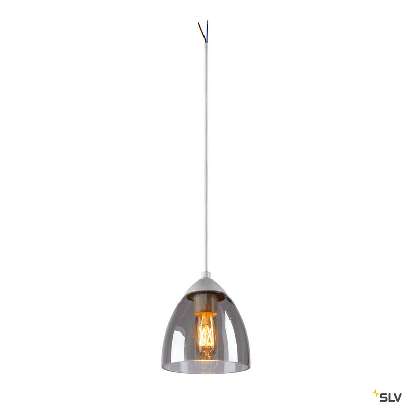 SLV 1006160 PARA CONE GL GU10, white / transparent pendant light