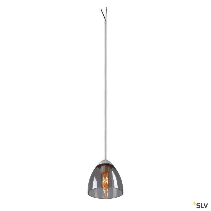 SLV 1006160 PARA CONE GL GU10, white / transparent pendant light