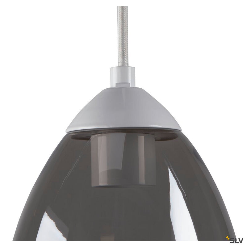 SLV 1006160 PARA CONE GL GU10, white / transparent pendant light