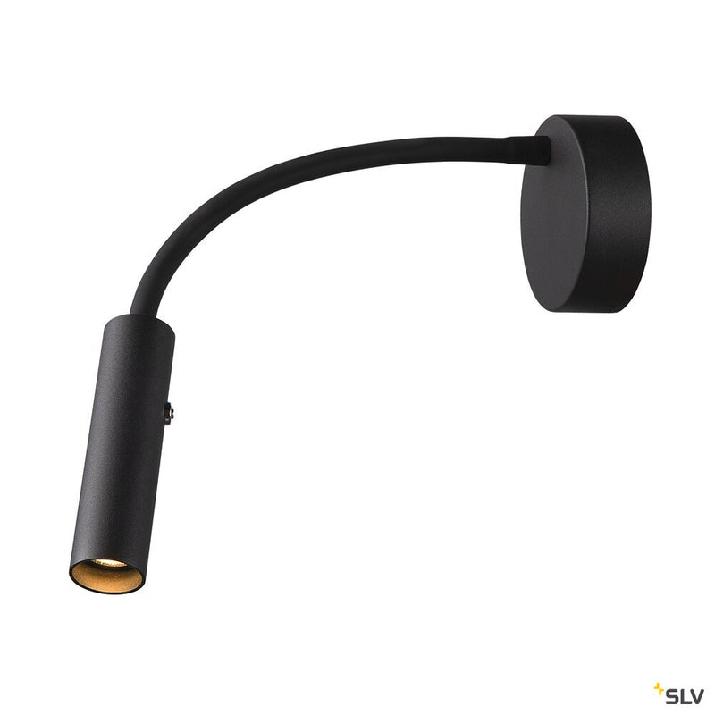 SLV 1006162 KARPO GOOSE, black wall-mounted light, 5.8 W 3000 K 40°