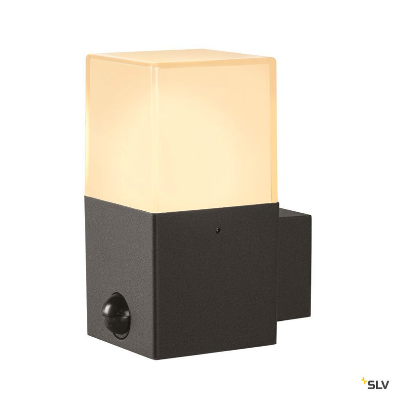 SLV 1006183 GRAFIT E27 square Sensor, anthracite wall-mounted light