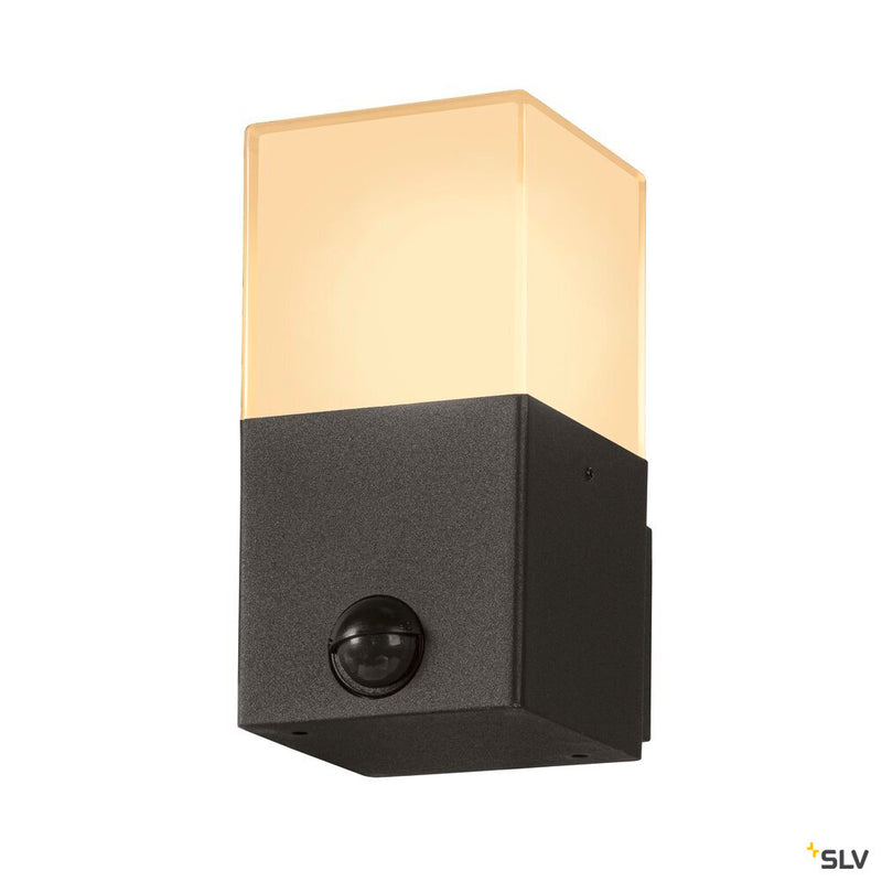 SLV 1006183 GRAFIT E27 square Sensor, anthracite wall-mounted light