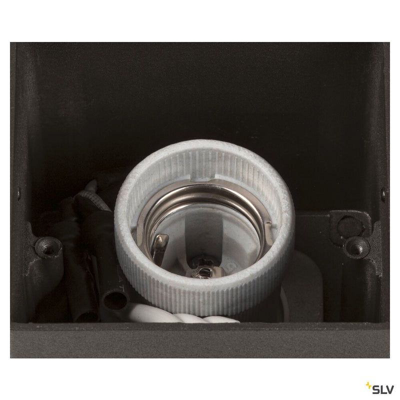 SLV 1006183 GRAFIT E27 square Sensor, anthracite wall-mounted light