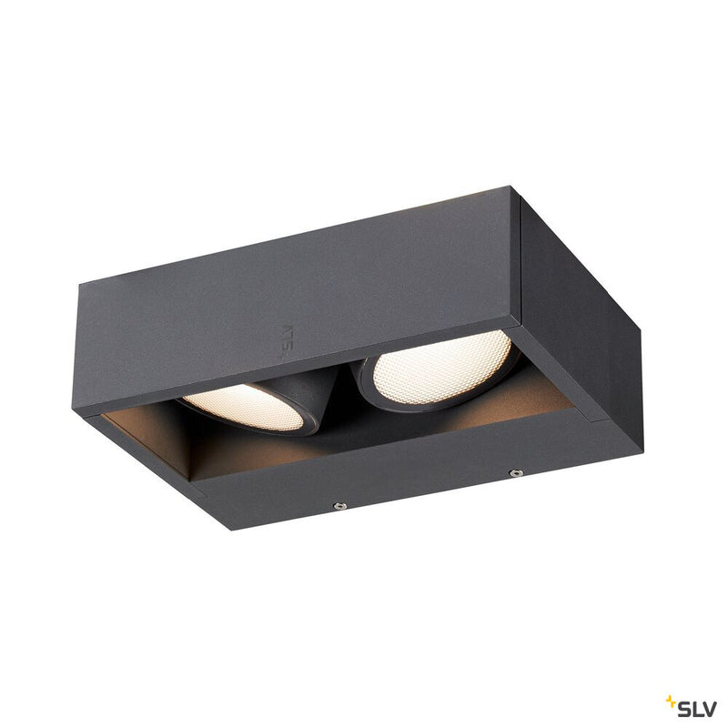 SLV 1006314 ESKINA FRAME WL double, Wall-mounted light anthracite 27 W 2200/2400 lm 3000/4000 K CRI 80 95°