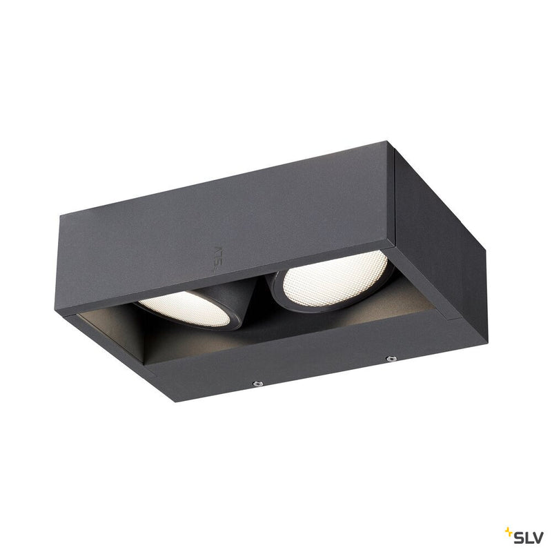 SLV 1006314 ESKINA FRAME WL double, Wall-mounted light anthracite 27 W 2200/2400 lm 3000/4000 K CRI 80 95°