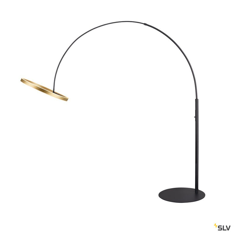 SLV 1006350 ONE BOW FL, Free-standing lamp black/brass 20 W 1200/1200 lm 2700/3000 K CRI 90 140°