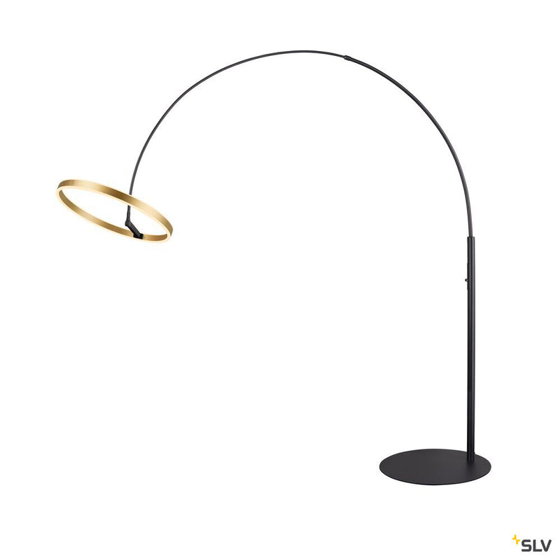 SLV 1006350 ONE BOW FL, Free-standing lamp black/brass 20 W 1200/1200 lm 2700/3000 K CRI 90 140°