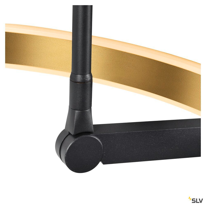 SLV 1006350 ONE BOW FL, Free-standing lamp black/brass 20 W 1200/1200 lm 2700/3000 K CRI 90 140°
