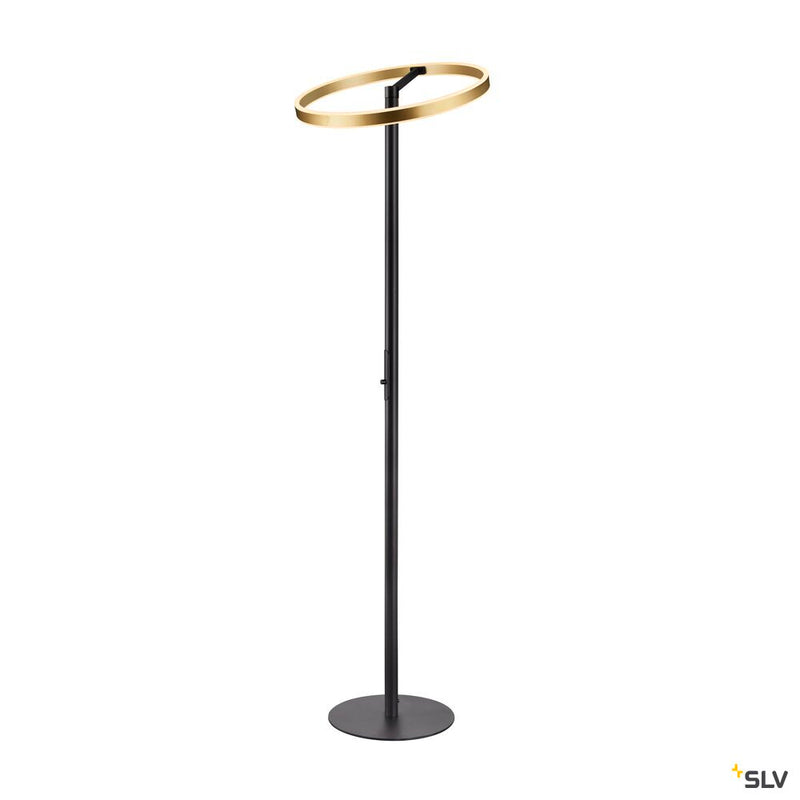 SLV 1006353 ONE STRAIGHT FL, Free-standing lamp black/brass 20 W 1200/1200 lm 2700/3000 K CRI 90 140°