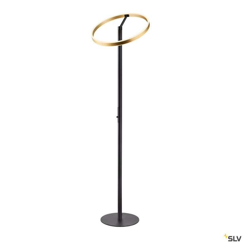 SLV 1006353 ONE STRAIGHT FL, Free-standing lamp black/brass 20 W 1200/1200 lm 2700/3000 K CRI 90 140°