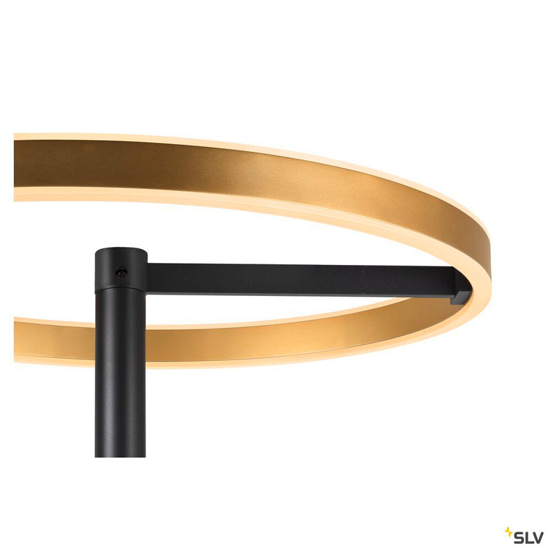 SLV 1006353 ONE STRAIGHT FL, Free-standing lamp black/brass 20 W 1200/1200 lm 2700/3000 K CRI 90 140°