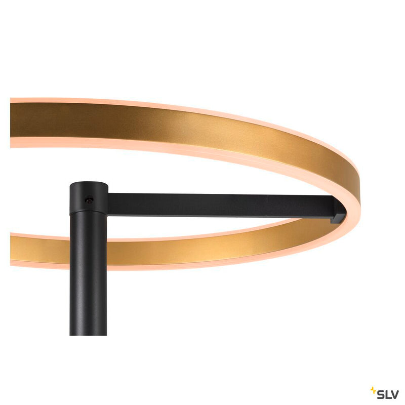 SLV 1006353 ONE STRAIGHT FL, Free-standing lamp black/brass 20 W 1200/1200 lm 2700/3000 K CRI 90 140°