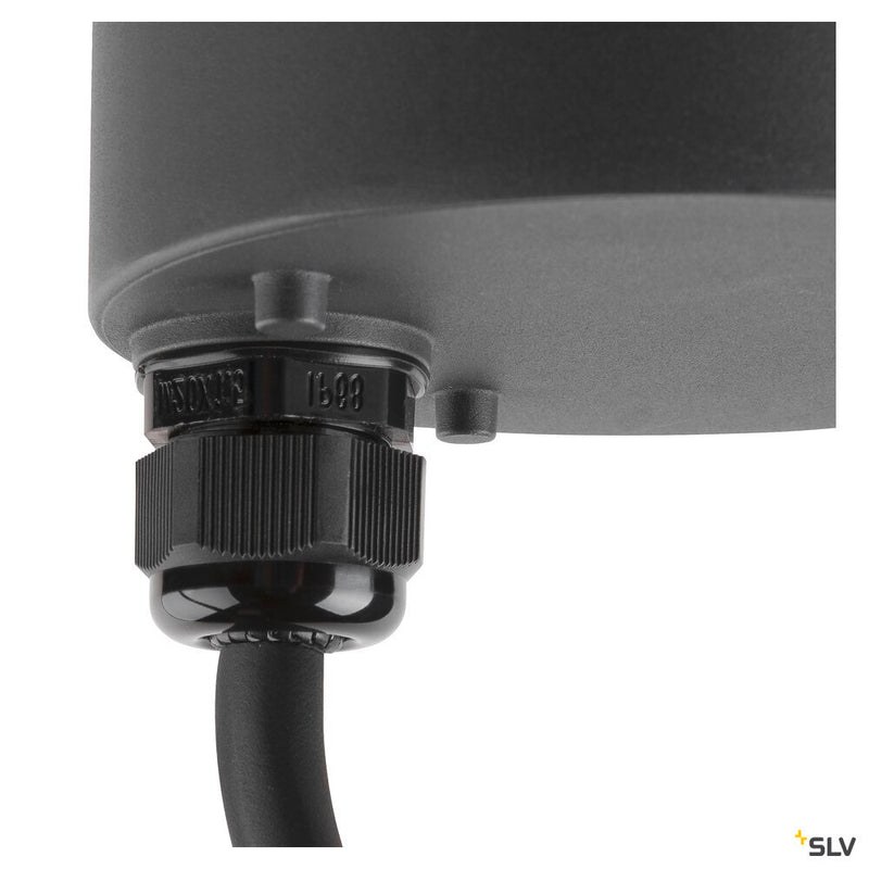 SLV 1006386 M-POL M Polehead, Louver lamp head, anthracite, 11 W, 190/210 lm, 2700/3000 K, CRI 90