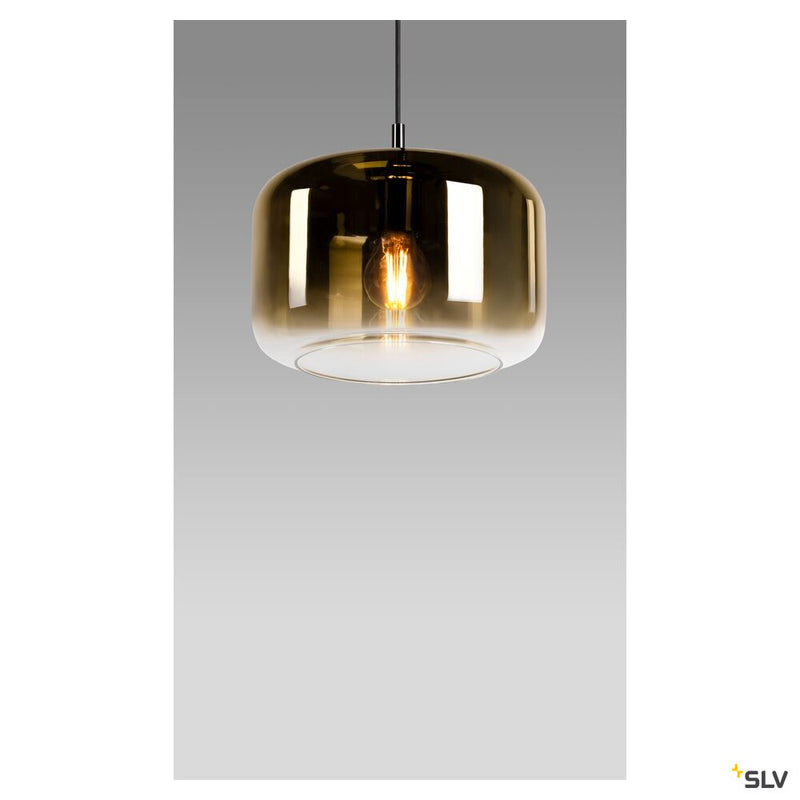 SLV 1006397 PANTILO 28 PD, E27 pendant light, gold/chrome