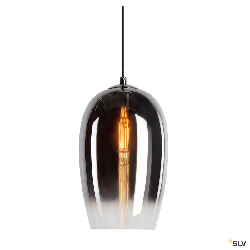 SLV 1006398 PANTILO OVAL PD, E27 pendant light, chrome