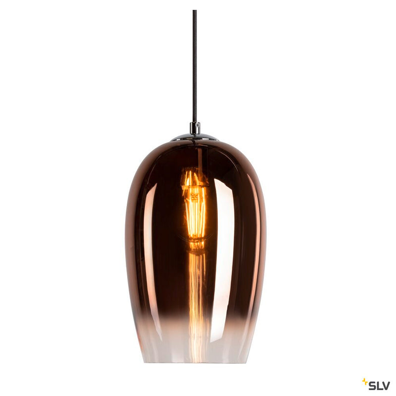 SLV 1006400 PANTILO OVAL PD, E27 pendant light, copper, 15 W