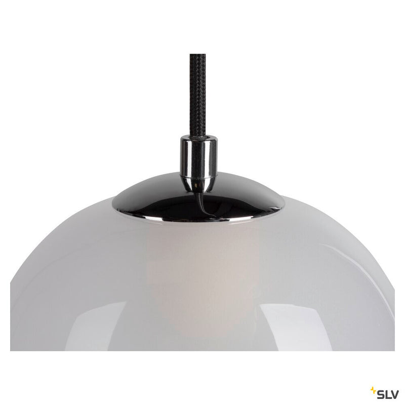 SLV 1006402 PANTILO OVAL PD, E27 pendant light, white/chrome