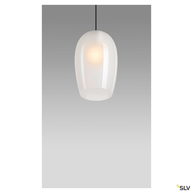 SLV 1006402 PANTILO OVAL PD, E27 pendant light, white/chrome