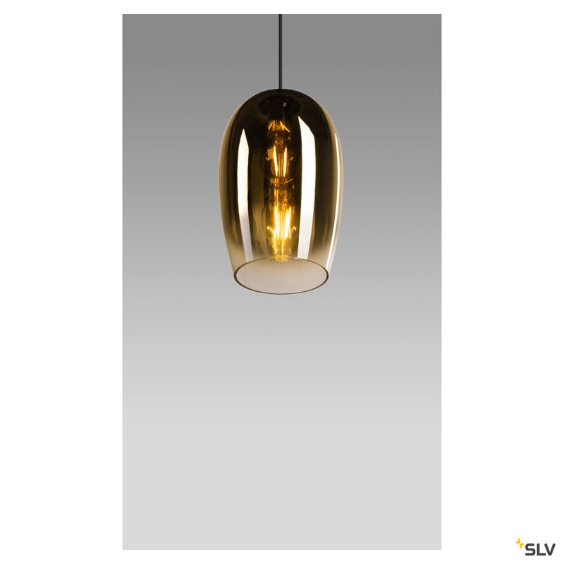 SLV 1006403 PANTILO OVAL PD, E27 pendant light, gold