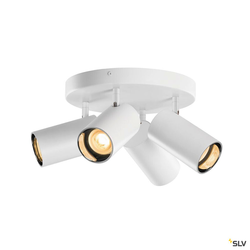SLV 1006430 ASTO TUBE, ceiling-mounted light, cylindrical, max. 4x10 W, white