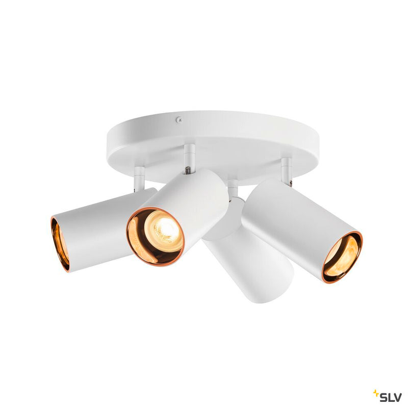 SLV 1006430 ASTO TUBE, ceiling-mounted light, cylindrical, max. 4x10 W, white