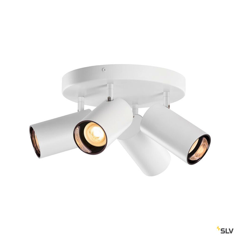 SLV 1006430 ASTO TUBE, ceiling-mounted light, cylindrical, max. 4x10 W, white
