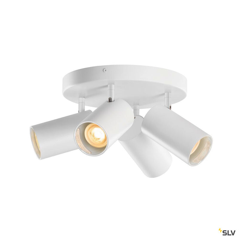 SLV 1006430 ASTO TUBE, ceiling-mounted light, cylindrical, max. 4x10 W, white