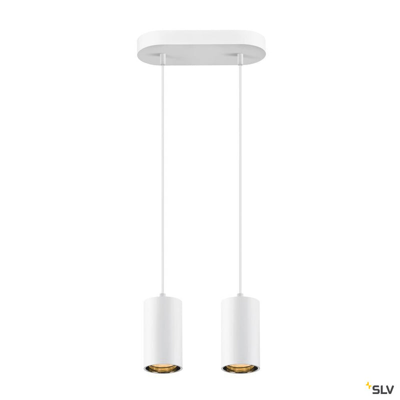 SLV 1006434 ASTO TUBE, pendant light, GU10, pendant length 250 cm, max. 2x10 W, white