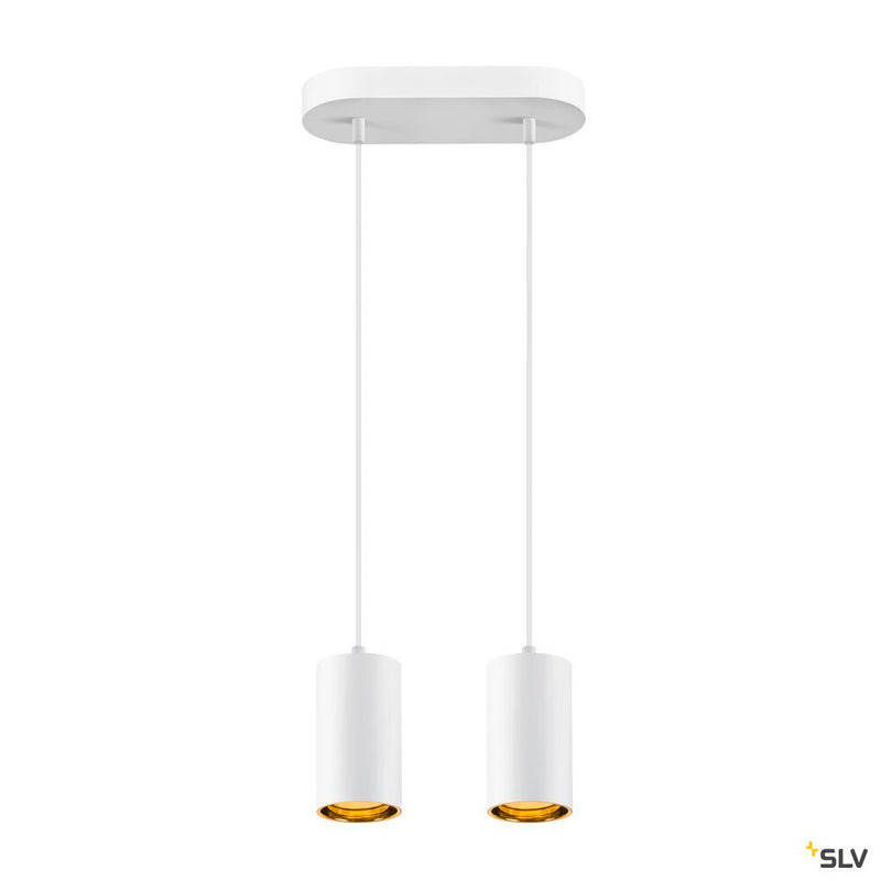 SLV 1006434 ASTO TUBE, pendant light, GU10, pendant length 250 cm, max. 2x10 W, white