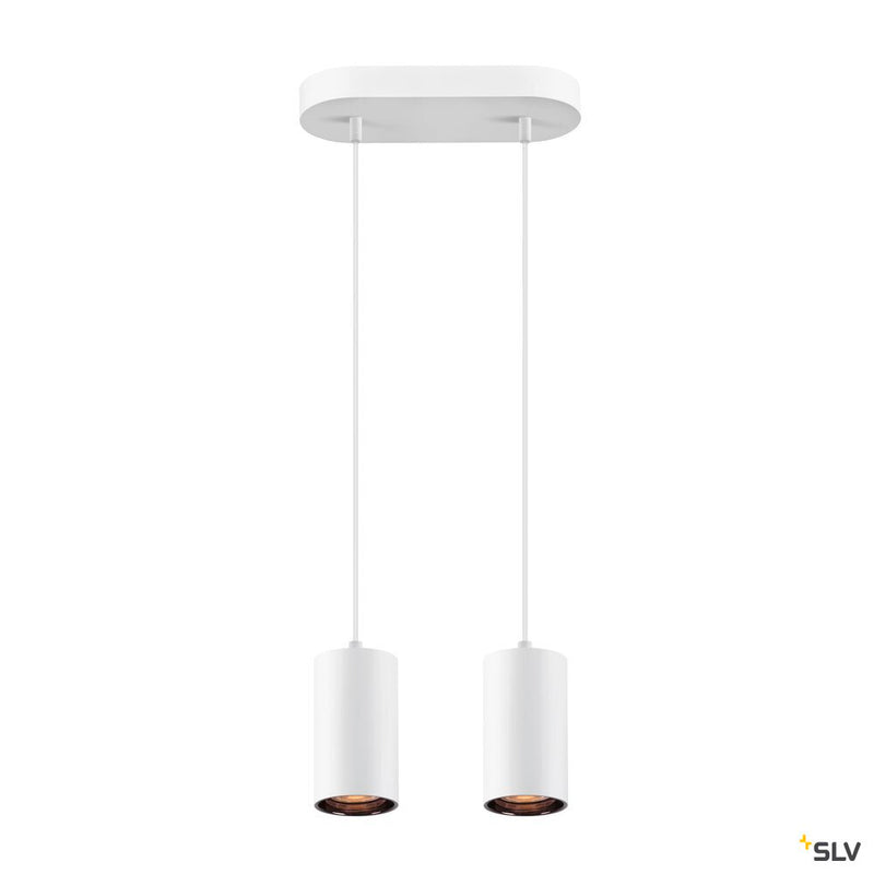 SLV 1006434 ASTO TUBE, pendant light, GU10, pendant length 250 cm, max. 2x10 W, white