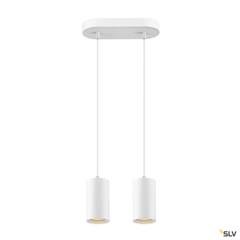 SLV 1006434 ASTO TUBE, pendant light, GU10, pendant length 250 cm, max. 2x10 W, white