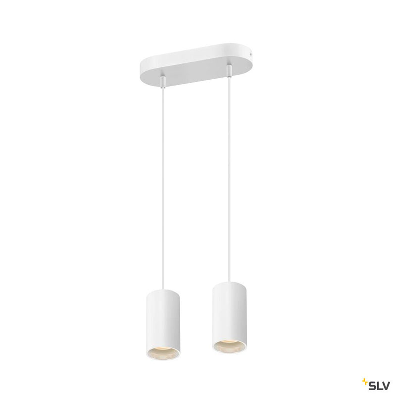 SLV 1006434 ASTO TUBE, pendant light, GU10, pendant length 250 cm, max. 2x10 W, white