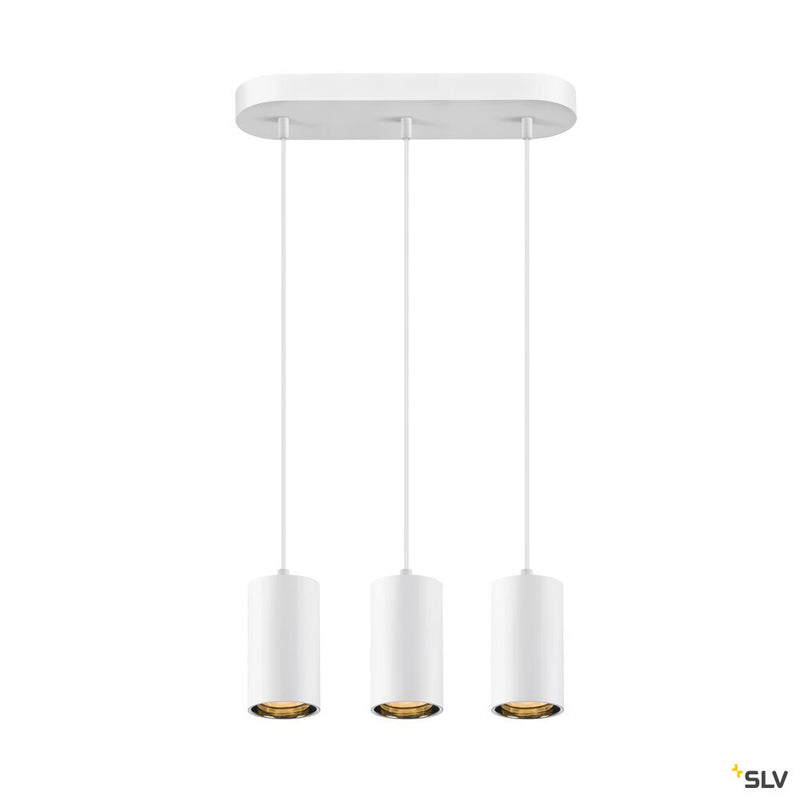 SLV 1006436 ASTO TUBE, pendant light, GU10, pendant length 250 cm, max. 3x10 W, white
