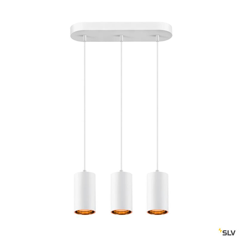 SLV 1006436 ASTO TUBE, pendant light, GU10, pendant length 250 cm, max. 3x10 W, white