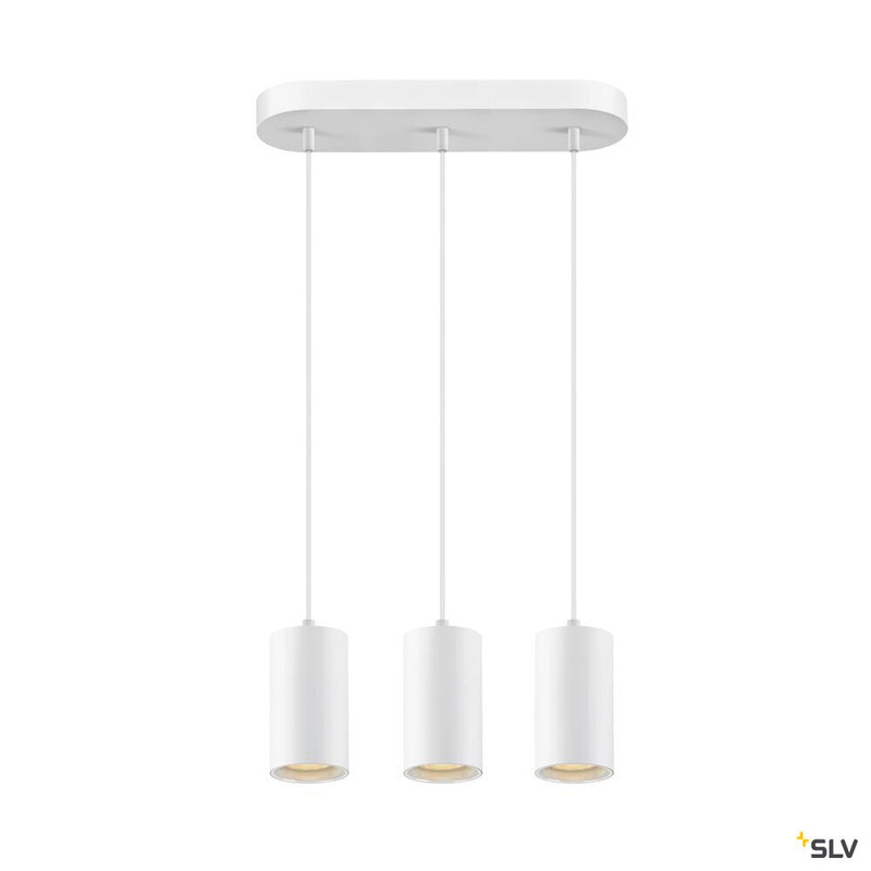 SLV 1006436 ASTO TUBE, pendant light, GU10, pendant length 250 cm, max. 3x10 W, white