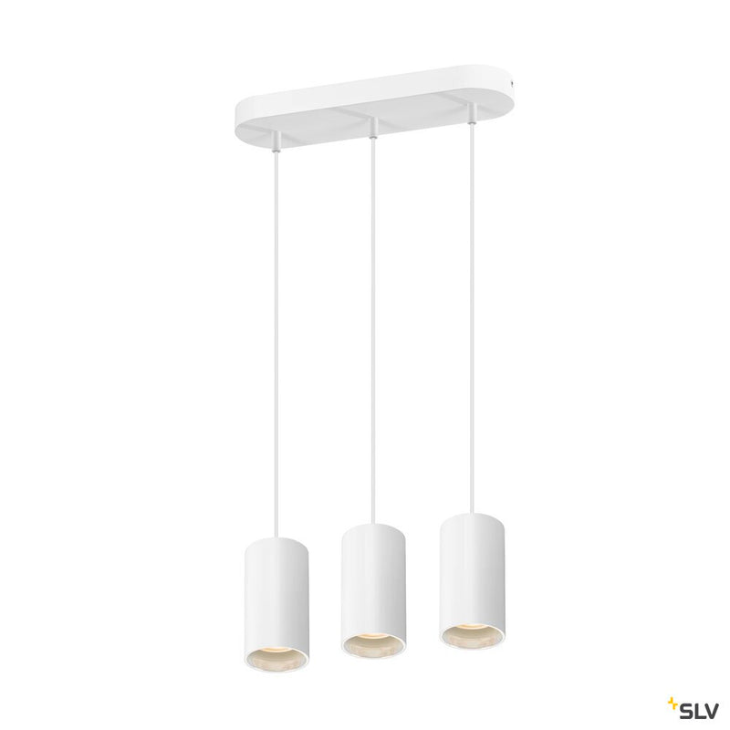 SLV 1006436 ASTO TUBE, pendant light, GU10, pendant length 250 cm, max. 3x10 W, white