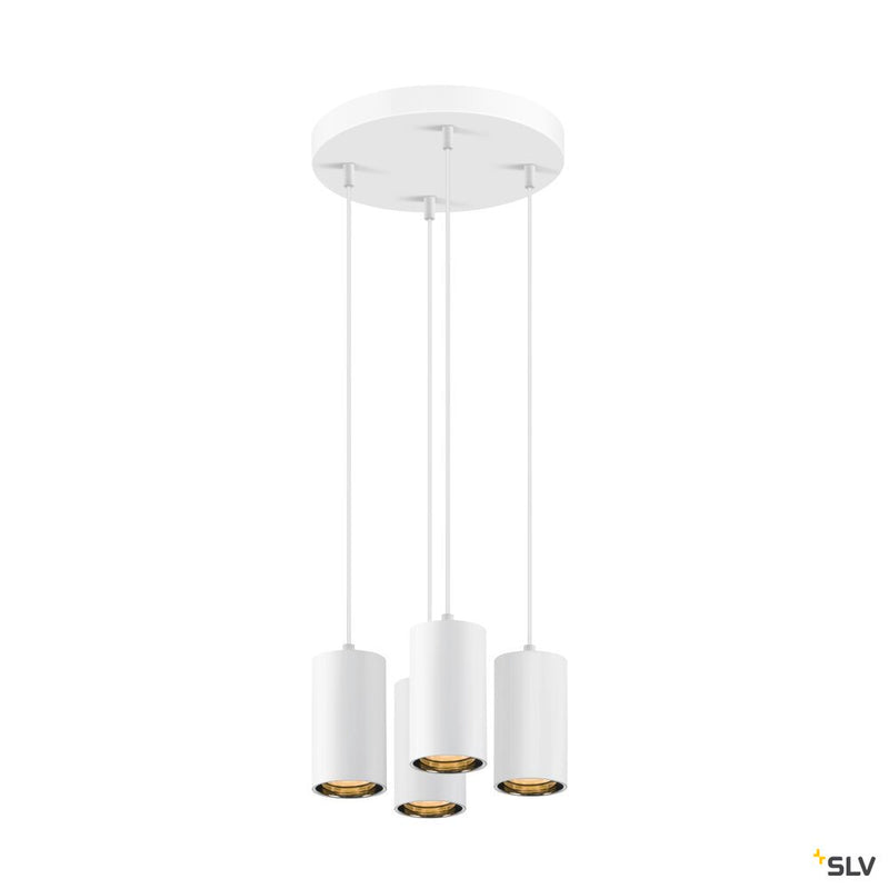 SLV 1006438 ASTO TUBE, pendant light, GU10, pendant length 250 cm, max. 4x10 W, white