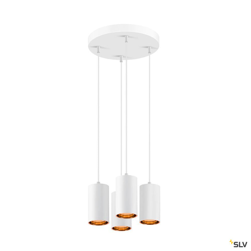 SLV 1006438 ASTO TUBE, pendant light, GU10, pendant length 250 cm, max. 4x10 W, white