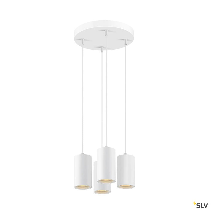 SLV 1006438 ASTO TUBE, pendant light, GU10, pendant length 250 cm, max. 4x10 W, white