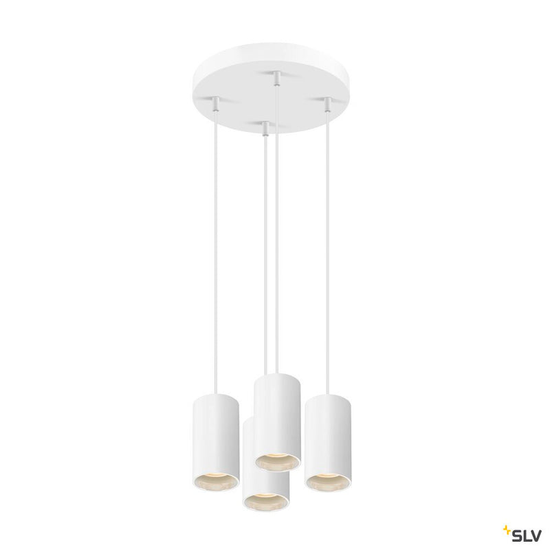 SLV 1006438 ASTO TUBE, pendant light, GU10, pendant length 250 cm, max. 4x10 W, white